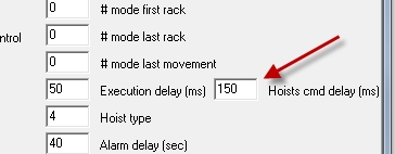InterHoistCommandDelay